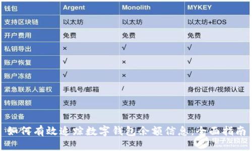 如何有效追踪数字钱包余额信息：全面指南